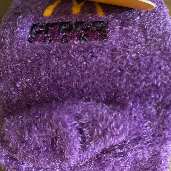 *FIRM* New McDonalds X Crocs Grimace Cozzzy Sandal Slides M 8 W 10 & L/XL Socks - Picture 7 of 8